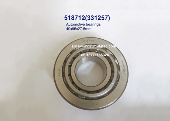 518712 2331257 자동차용 베어링 톱니 롤러 베어링 40*95*27.5mm